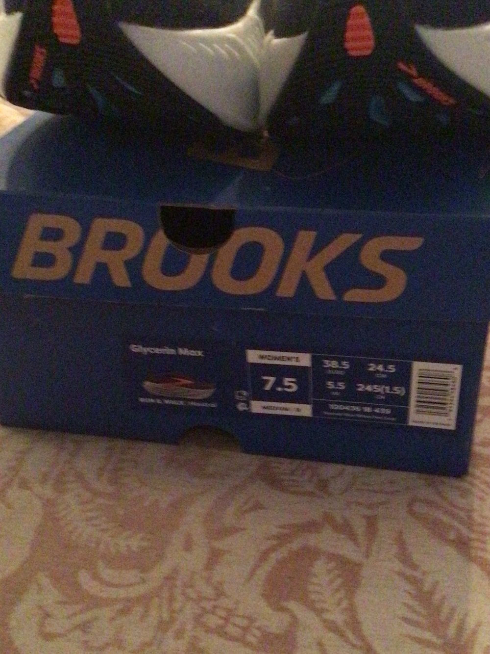 Brooks Running Shoes  - Navy Blue with White & Orange Accents